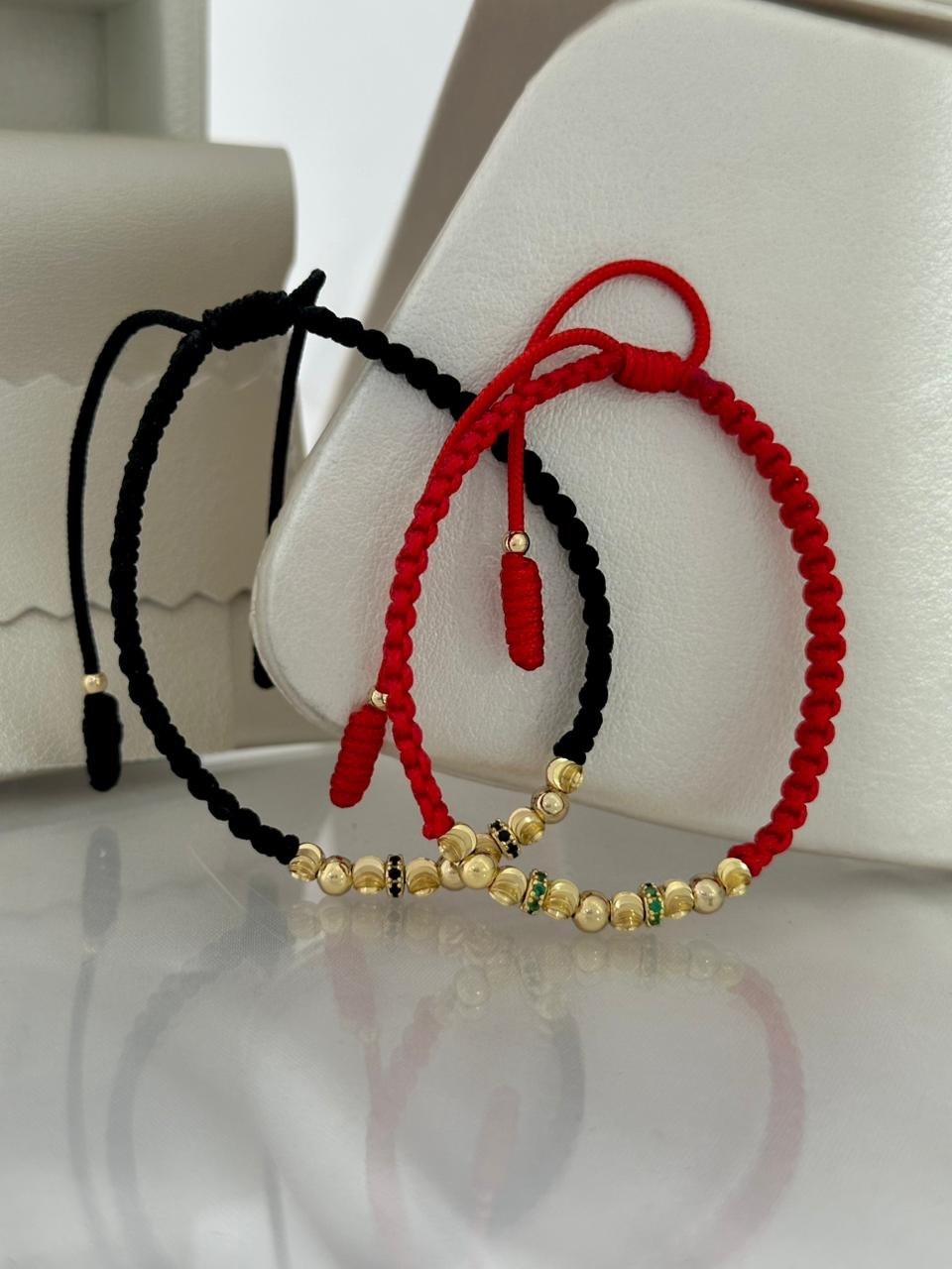 Pulsera Tejida 4mm con Rondel