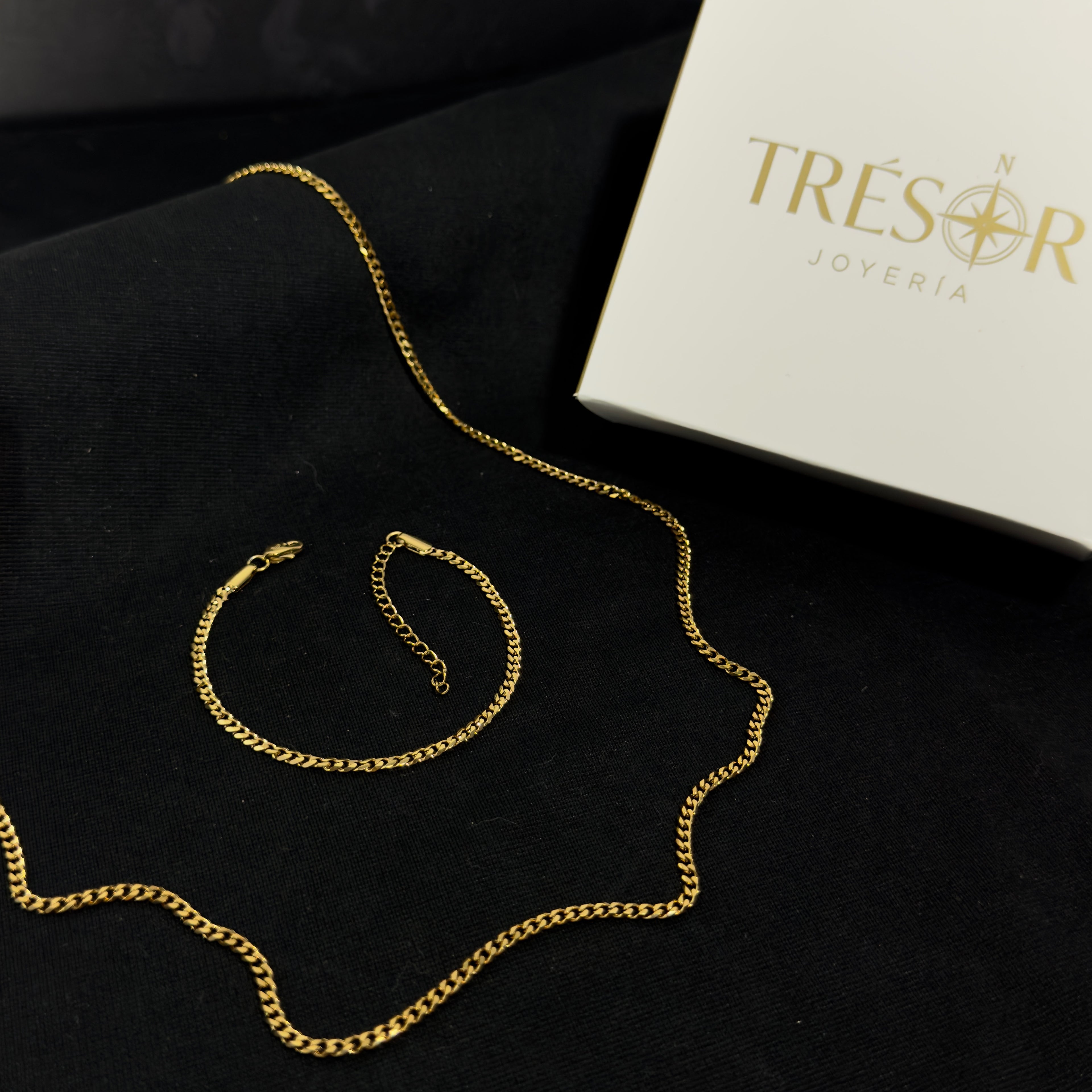 COMBO Pulsera + Cadena Cubana